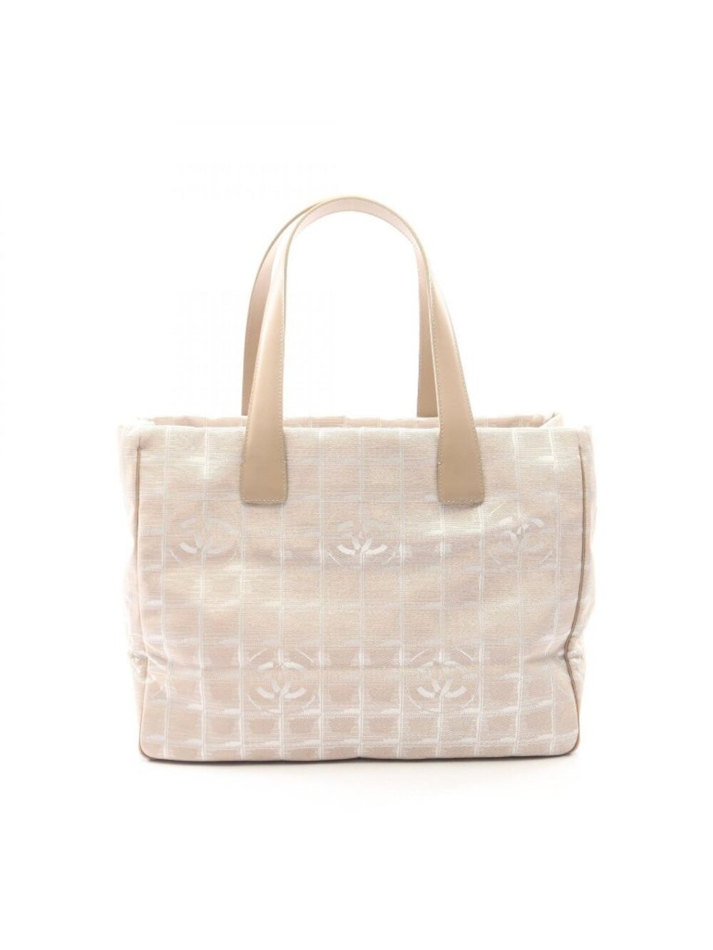 Chanel Tote New Travel Line MM Beige Leather New MM